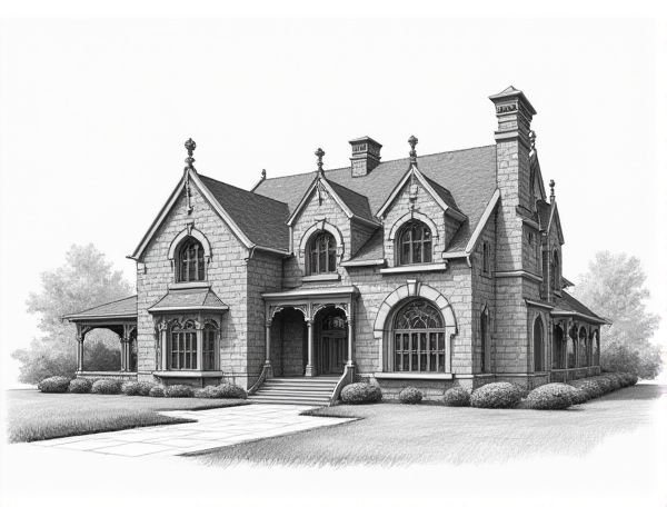Gothic Revival Home Design: Exploring Lancet Windows and Manufacturing Influences