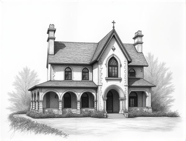 Gothic Revival Home Design with Ogee Arches: Exploring Signature Architectural Elements in Modern Manufacturing