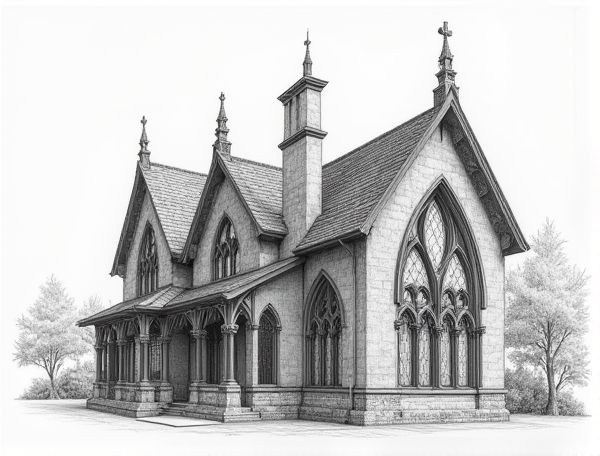 Gothic Revival Home Design: Distinctive Pointed Arch Stained Glass Windows in Modern Manufacturing