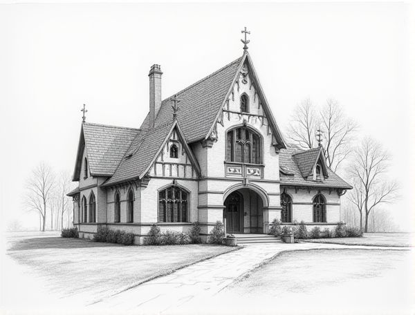 Gothic Revival Home Design: Exploring Quatrefoil Tracery in Architectural Manufacturing