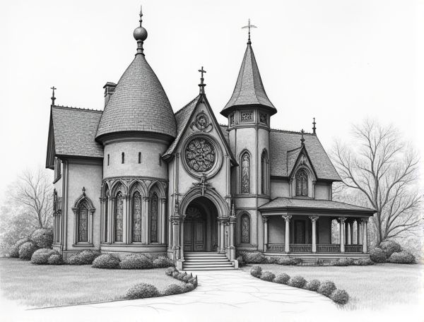 Gothic Revival Home Design: Exploring Stained Glass Domed Ceilings in Modern Manufacturing