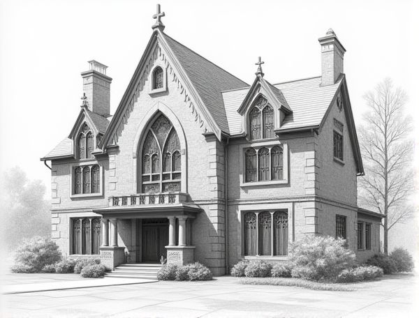 Gothic Revival Home Design: Exploring Trefoil Stained Glass Artistry in Modern Manufacturing