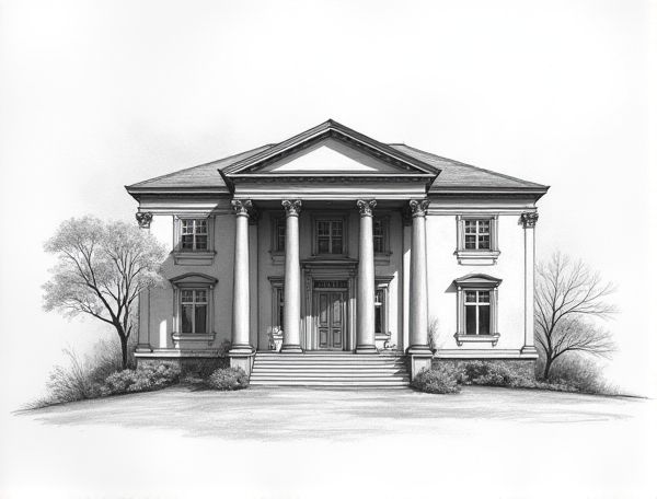 Greek Revival Home Design Featuring an Ionic Column Portico: A Guide to Construction and Style in Modern Manufacturing