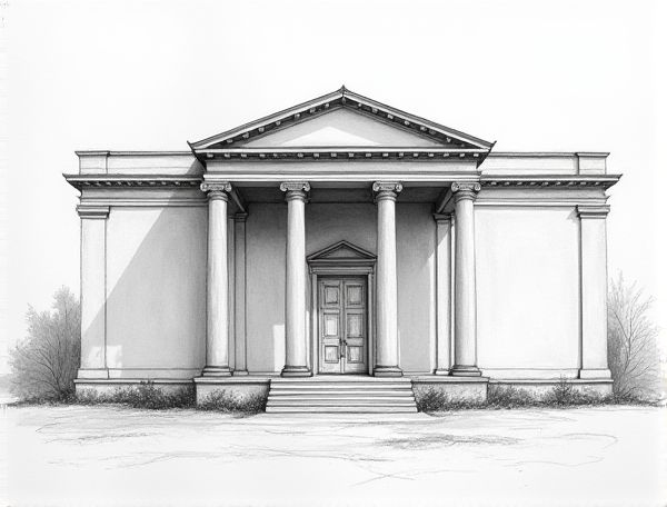 Greek Revival Home Design: Exploring Ionic Pilaster Room Dividers in Interior Manufacturing