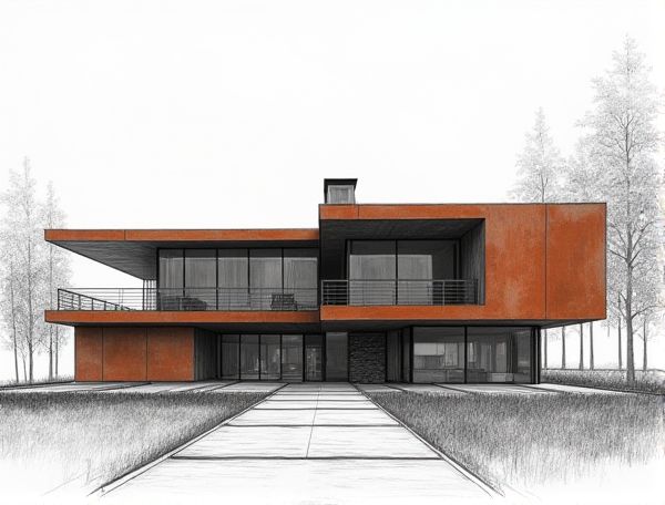 Industrial Home Design: Showcasing Corten Steel Surfaces in Modern Manufacturing Spaces