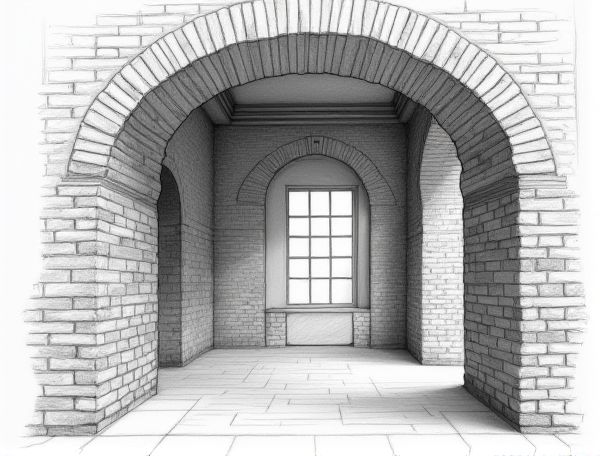Industrial Home Design: Showcasing Exposed Brick Archways Inspired by Manufacturing Heritage