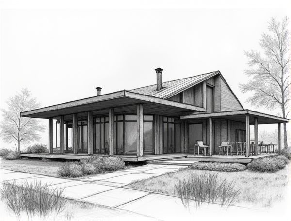 Industrial Home Design Showcasing Exposed Corten Steel Beams Inspired by Manufacturing Spaces