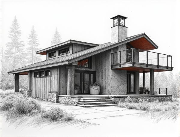 Industrial Home Design: Showcasing Exposed Ductwork and Corten Steel Accents for a Raw Manufacturing Aesthetic