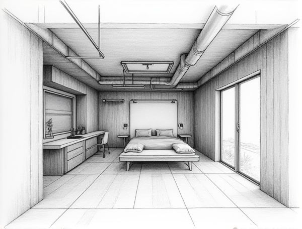 Industrial Home Design With Exposed Ductwork in Manufacturing: A Modern Take on Urban Style