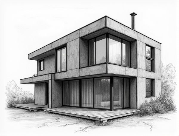 Industrial Loft Home Design Featuring Blackened Steel Window Frames: A Modern Take on Manufacturing-Inspired Interiors