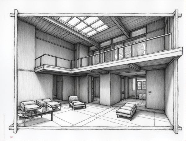 Industrial Loft Home Design with Crittall-Style Interior Partitions: Defining Sophisticated Urban Living for Modern Manufacturing Spaces