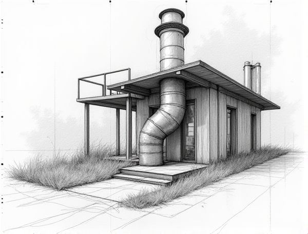 Industrial Loft Home Design: Showcasing Exposed Spiral Ductwork for a Modern Manufacturing Aesthetic