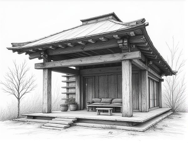 Japanese Wabi-Sabi Home Design: Showcasing Reclaimed Timber Beams in Modern Manufacturing