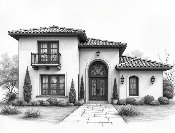 Mediterranean Home Design: Showcasing Arched Wrought Iron Doors in Modern Manufacturing