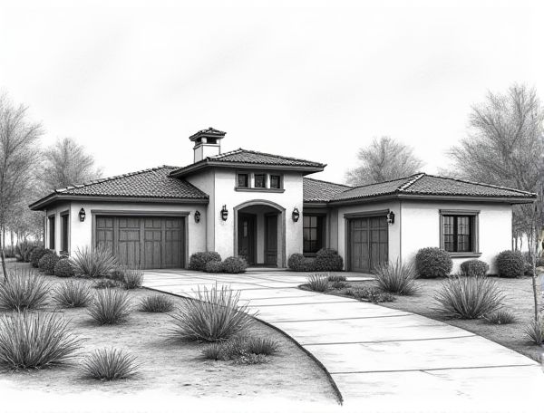 Mediterranean Home Design and Drought-Tolerant Landscaping Solutions for Eco-Friendly Manufacturing Spaces