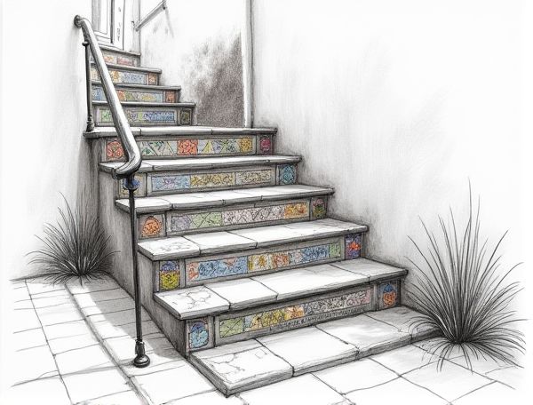 Mediterranean Home Design: The Allure of Hand-Painted Mosaic Tile Stair Risers in Modern Manufacturing