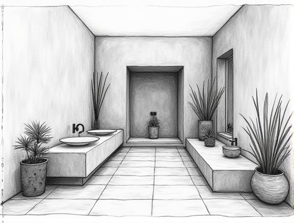 Mediterranean Home Design Features with Tadelakt Plaster Bathrooms for Modern Manufacturing