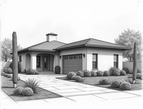 Mediterranean Revival Home Design with Drought-Resistant Succulent Landscaping for Energy-Efficient Modern Manufacturing