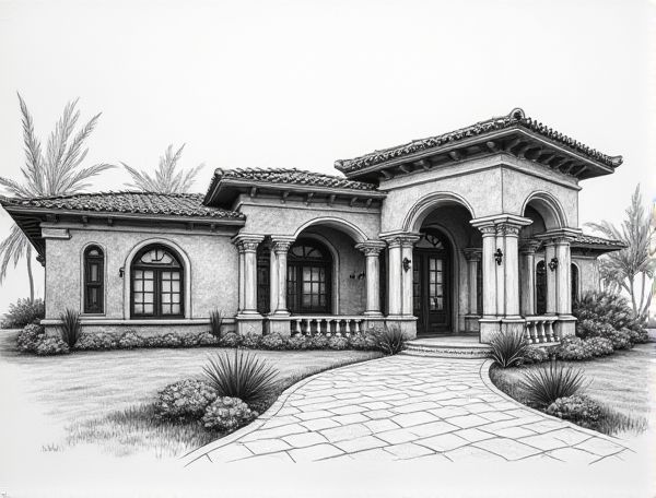 Mediterranean Revival Home Design: Artistry of Hand-Painted Talavera Tiles in Architecture and Manufacturing