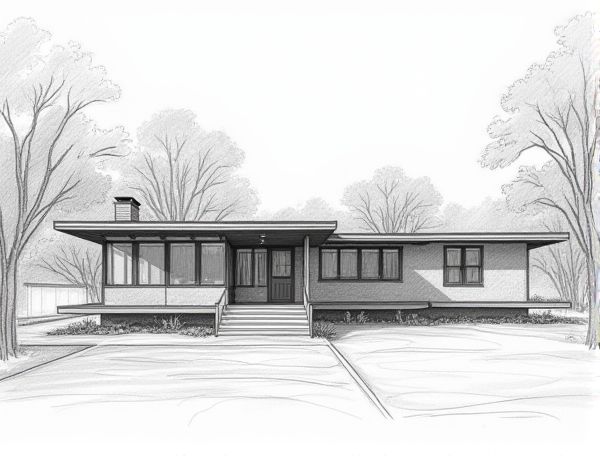 Mid-Century Modern Home Design Featuring Clerestory Windows in Modern Manufacturing