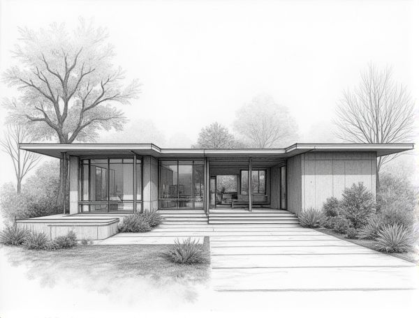 Mid-Century Modern Home Design: Exploring Eichler-Inspired Atriums in Modern Prefab Manufacturing