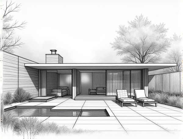 Mid-century Modern Home Design: Indoor Sunken Conversation Pits in Residential Manufacturing