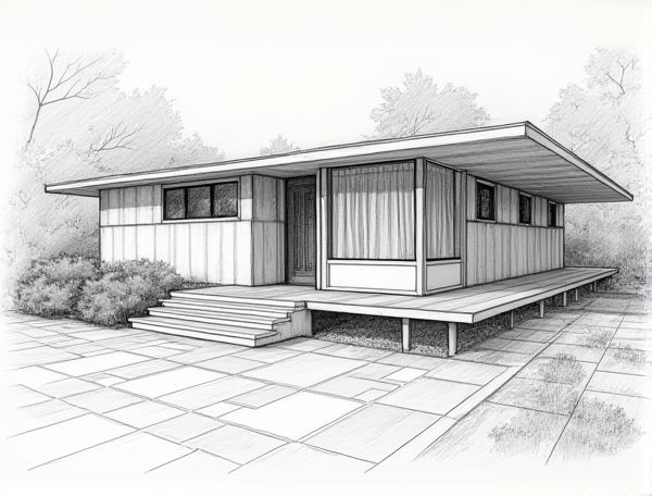 Mid-Century Modern Home Design: Showcasing Original Terrazzo Floors for Timeless Manufacturing Appeal