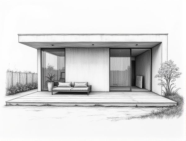 Minimalist Home Design Featuring Concealed Pocket Doors for Streamlined Manufacturing