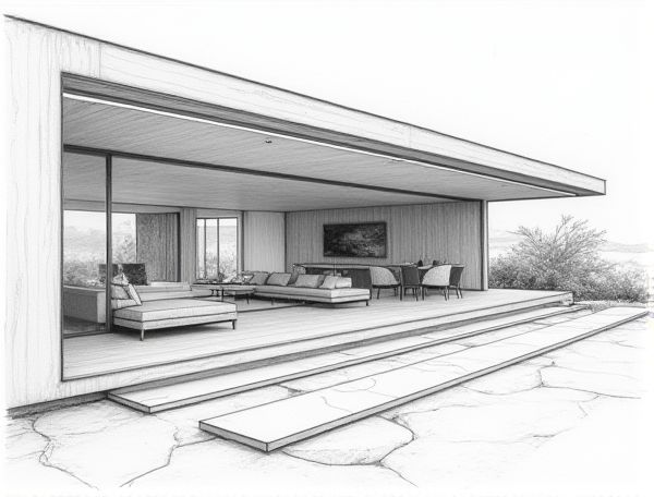 Minimalist Home Design Featuring Embedded LED Light Strips in Modern Manufacturing