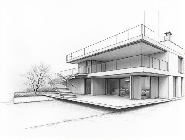 Minimalist Home Design Featuring Floating Staircases and Glass Balustrades in Modern Manufacturing