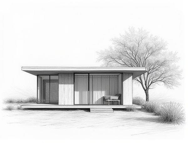 Minimalist Home Design Featuring Flush Panel Pivot Doors in Modern Manufacturing