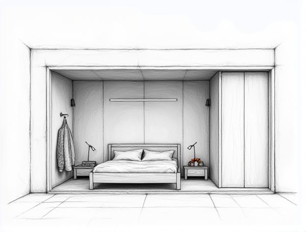 Minimalist Home Design Featuring Foldable Murphy Beds in Modern Manufacturing