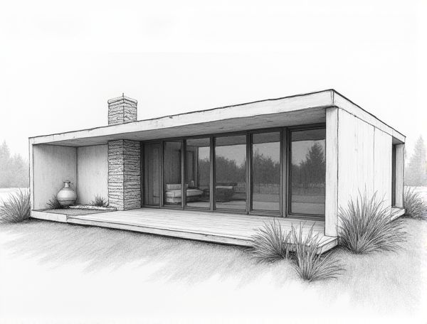 Minimalist Home Design Featuring Kinetic Facade Shading Solutions for Modern Manufacturing Spaces