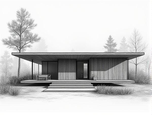 Minimalist Home Design Featuring Shou Sugi Ban Wood in Modern Manufacturing