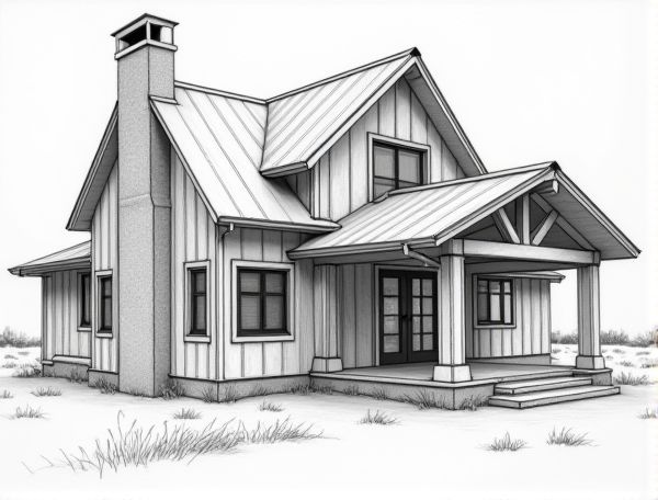 Modern Farmhouse Design Showcasing Reclaimed Barnwood Beams for Sustainable Manufacturing