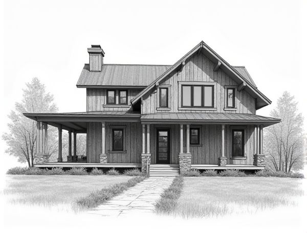 Modern Farmhouse Home Design: Showcasing Reclaimed Barnwood Accents in Contemporary Construction