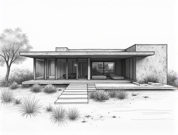 Organic Modern Home Design with Rammed Earth Accent Walls: Enhancing Manufacturing Spaces for Sustainable Style