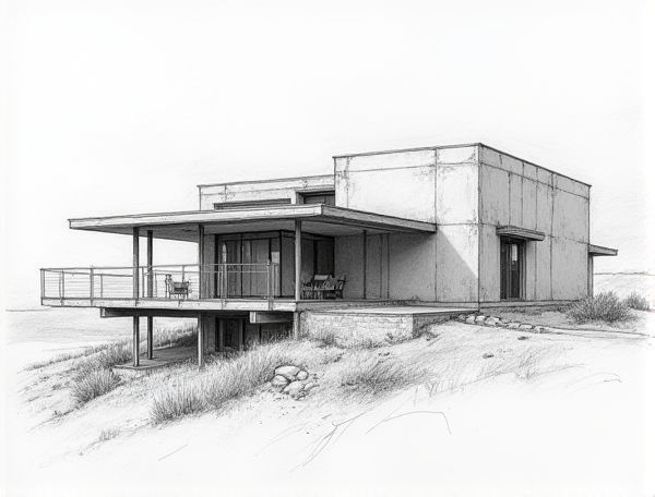 Passive House Home Design with Rammed Earth Walls in Sustainable Manufacturing
