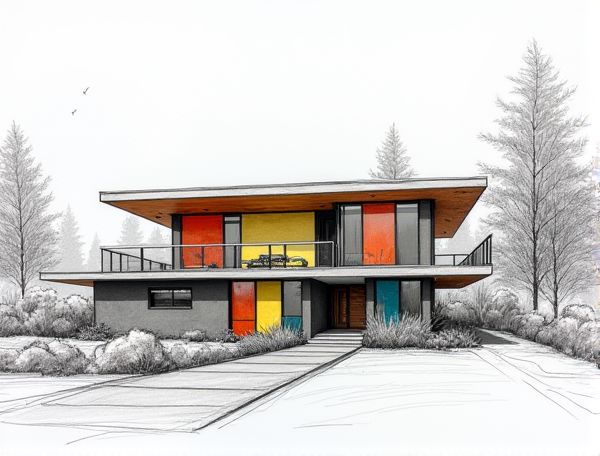 Postmodern Home Design: Exploring Colored Glass Block Walls in Modern Manufacturing