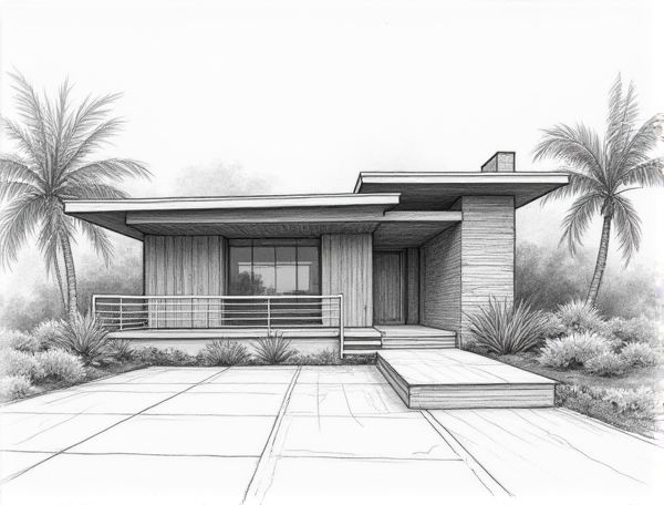 Postmodern Home Design Featuring Memphis-Style Laminate Cabinetry in Modern Manufacturing