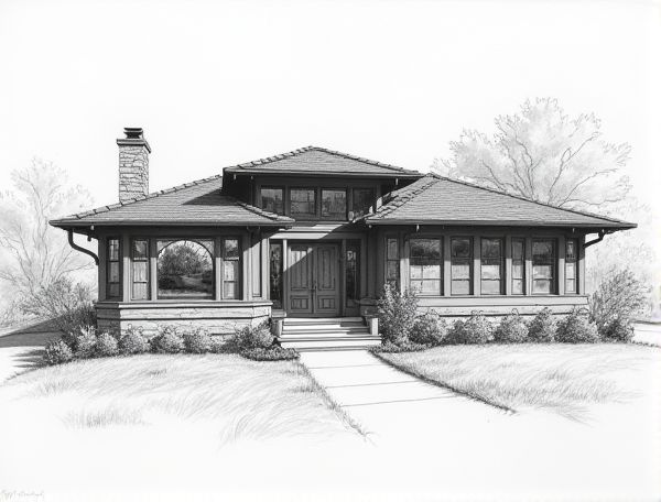 Prairie School Home Design: Distinctive Architecture with Art Glass Sidelights in Modern Manufacturing