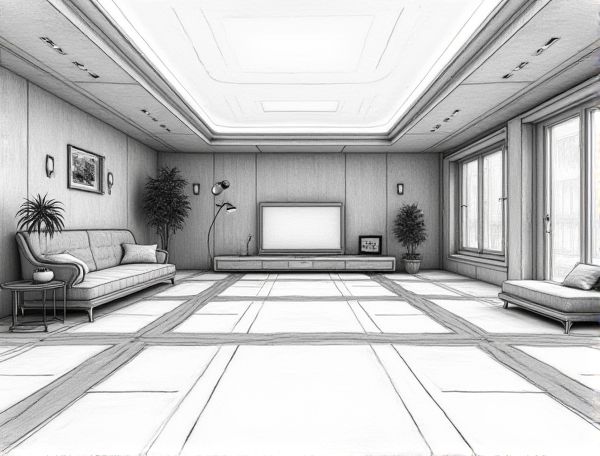Retro-Futuristic Home Design: Illuminated LED Flooring Shaping Modern Manufacturing Spaces