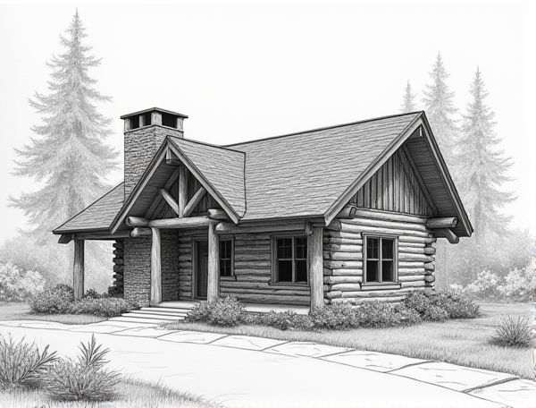 Rustic Home Design Featuring Hand-Hewn Log Ceiling Beams: A Timeless Approach to Manufacturing Authentic Interiors