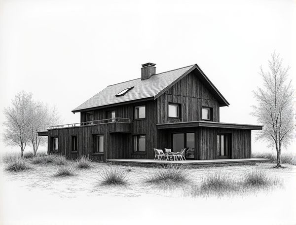 Scandinavian Home Design with Charred Shou Sugi Ban Exterior: A Modern Approach in Manufacturing
