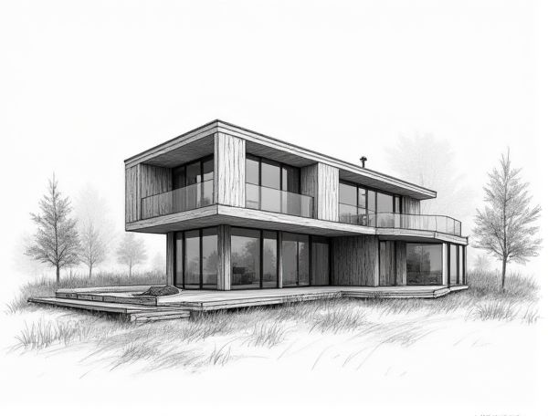 Scandinavian Home Design Featuring Double-Height Light Wells in Modern Manufacturing Spaces