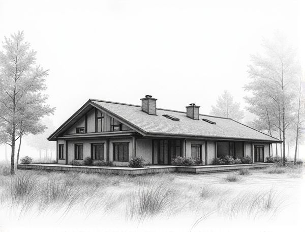 Scandinavian Home Design with Green Roof Solutions in Modern Manufacturing