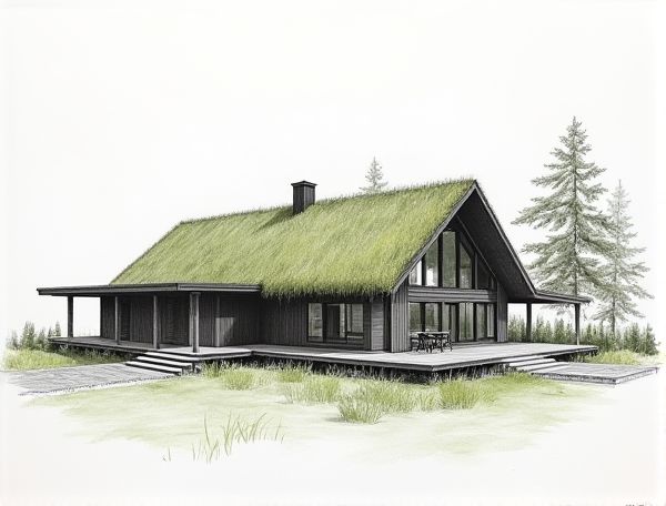 Scandinavian Home Design with Green Roofs in Modern Manufacturing: A Sustainable Approach