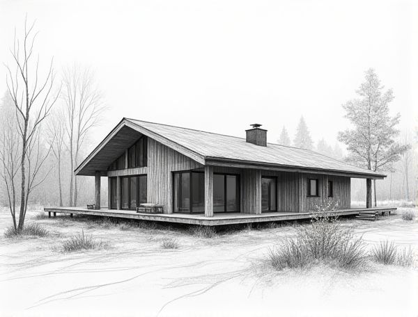 Scandinavian Home Design Showcasing Heat-Treated Modified Wood Panels for Sustainable Modern Interiors