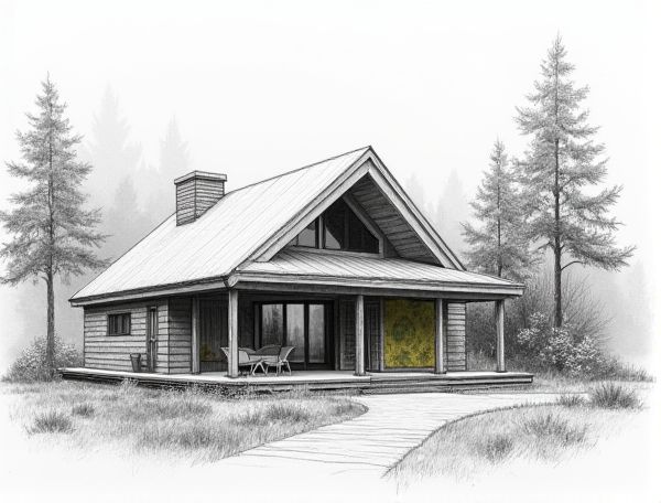 Scandinavian Home Design with Moss Panel Accents in Modern Manufacturing