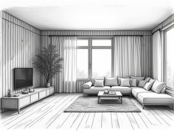 Scandinavian Home Design: Defining Spaces with Slatted Birch Wood Partitions in Modern Manufacturing